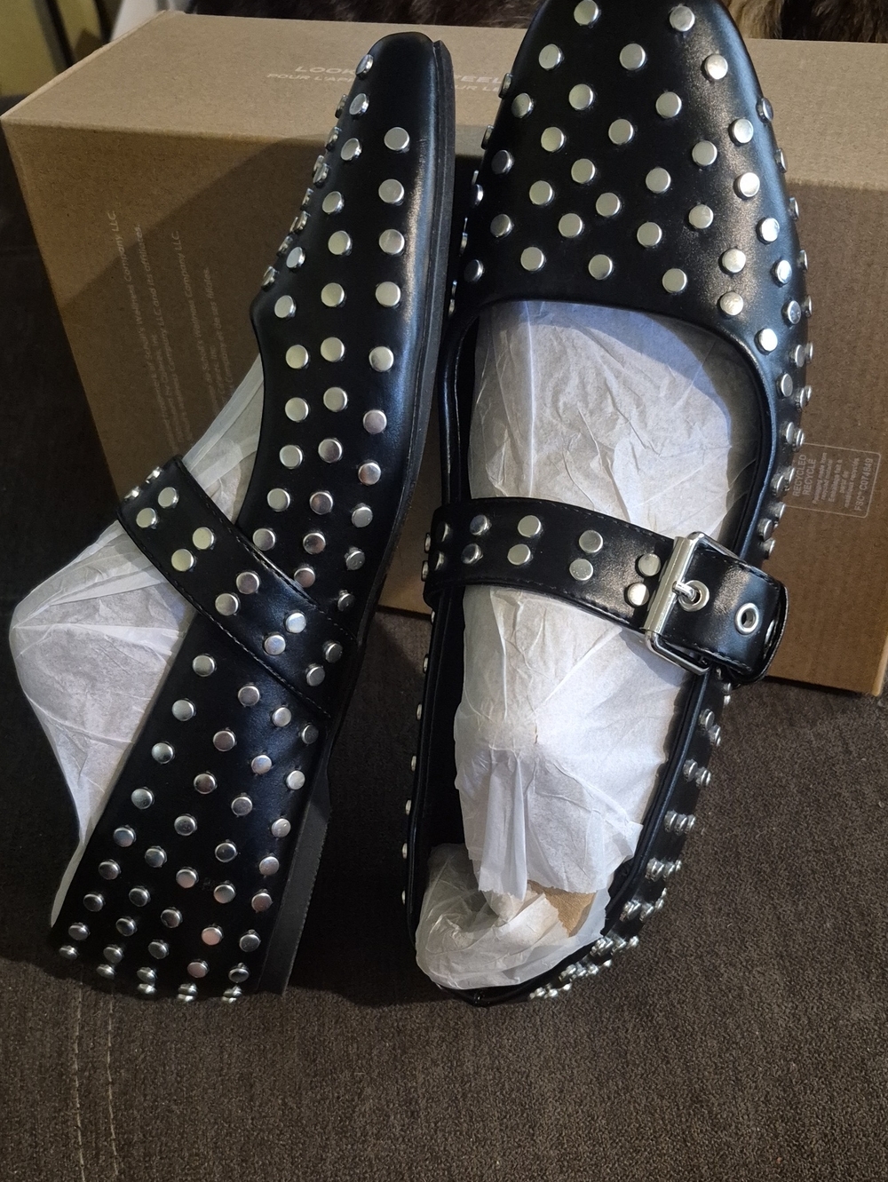 Black Studded Mary Jane Flats DV DOLCE VITA Women
